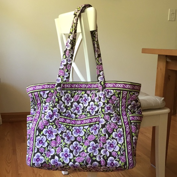 Vera Bradley Handbags - Vera Bradley plum petals Get Carried Away Tote